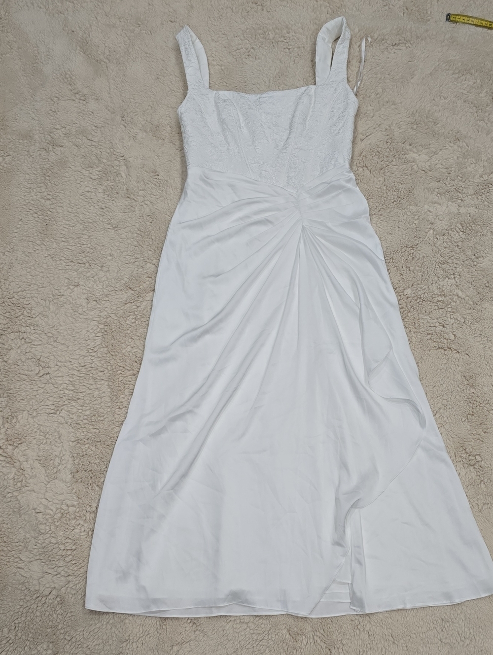 BHLDN White Sleeveless Draped Bridal Gown